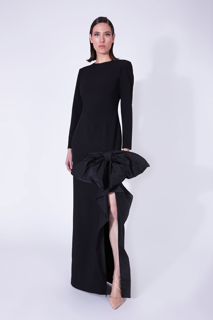 Dress with bow slit THE 2ND SKIN CO. Dress with bow slit THE 2ND SKIN CO.