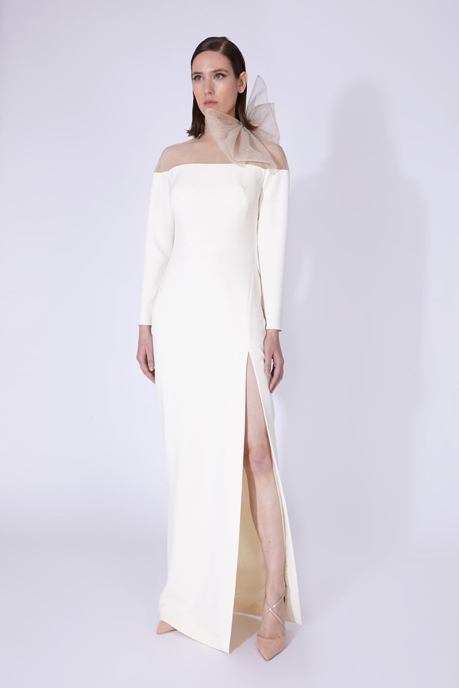 Long dress with slit THE 2ND SKIN CO. Long dress with slit THE 2ND SKIN CO.