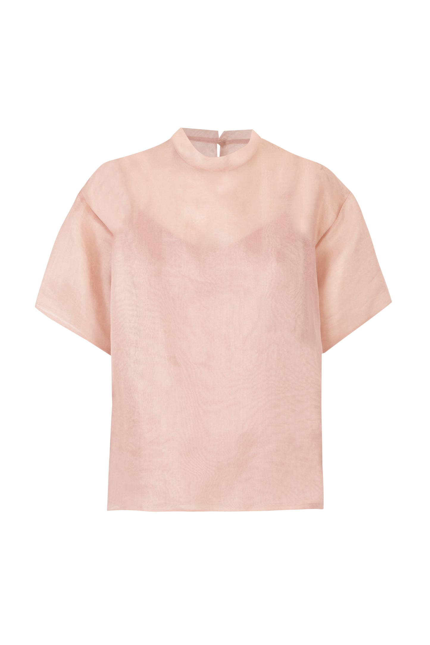 Top de organza con manga corta