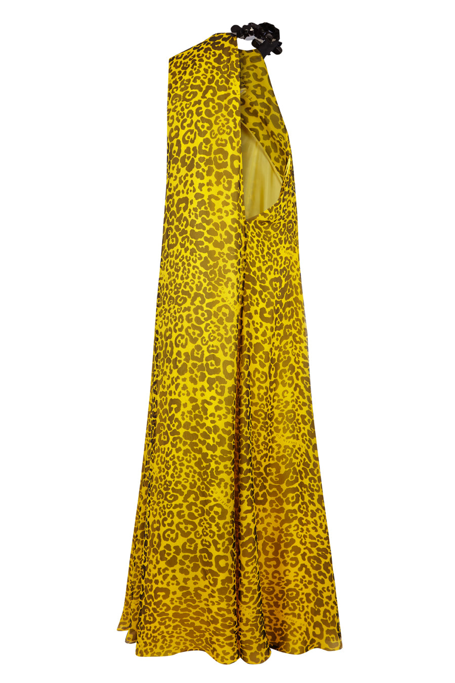 Vestido animal print escote asimétrico