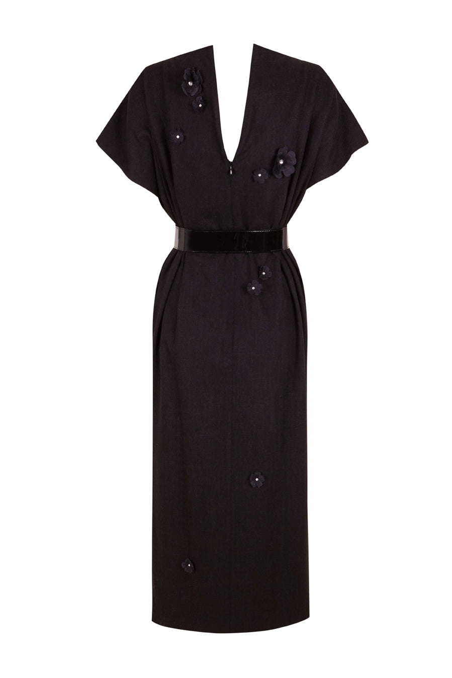 Open neckline floral dress