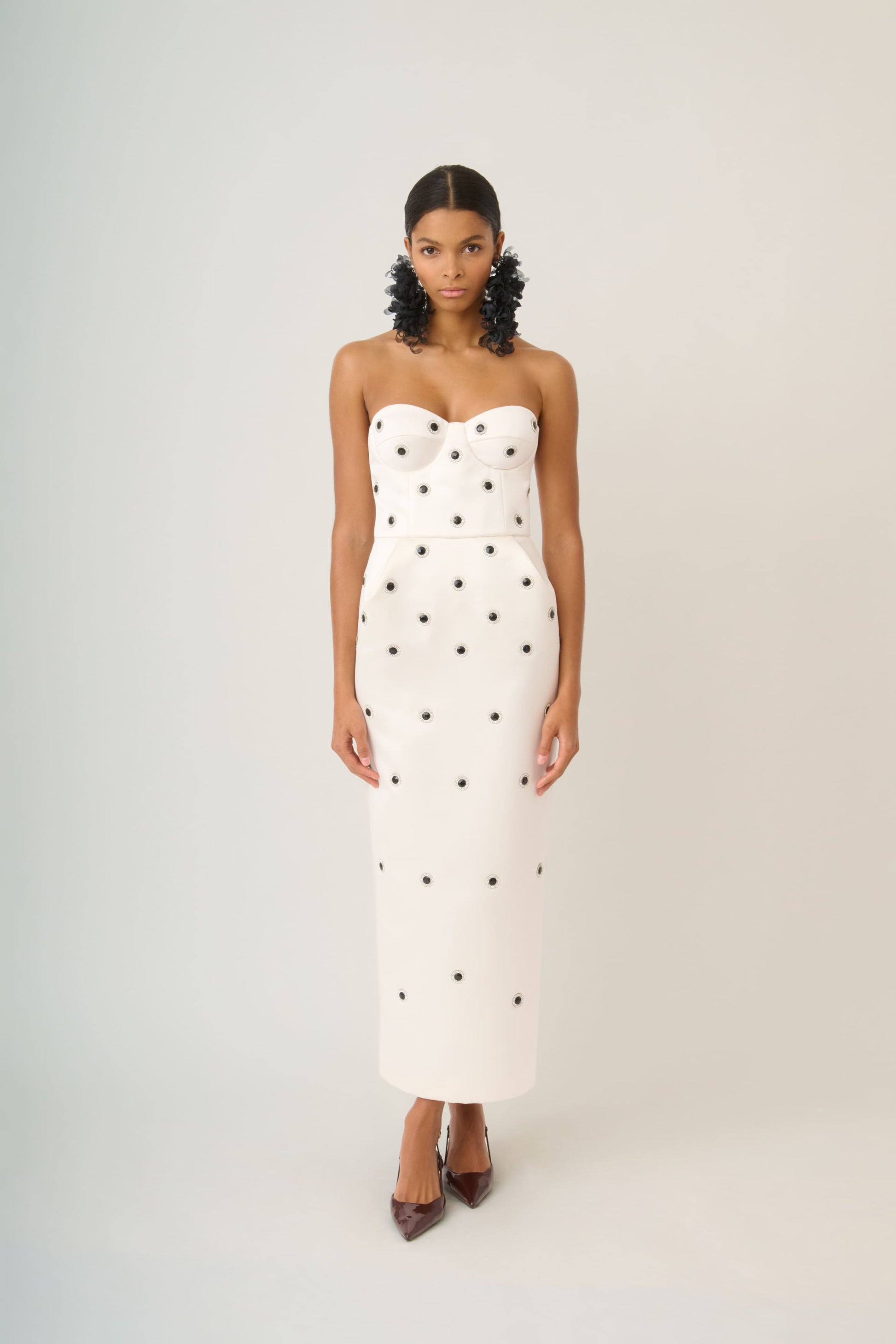 Strapless Bustier Tube Dress with Hand-Applied Crystals – THE 2ND SKIN CO