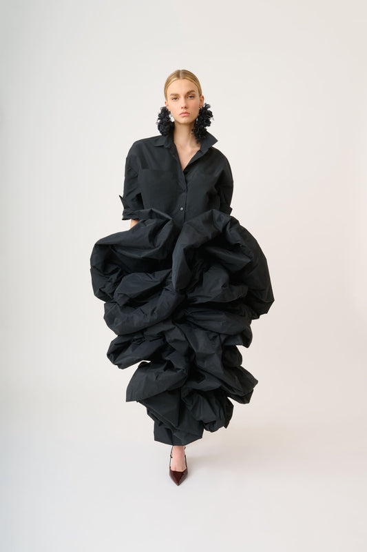 Falda con volantes maxi delanteros