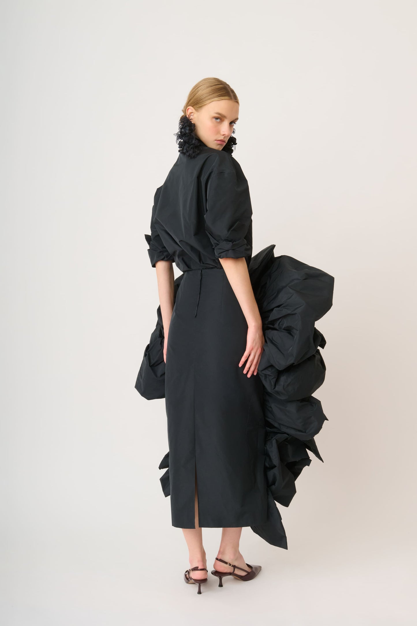 Skirt with Front Maxi Ruffles