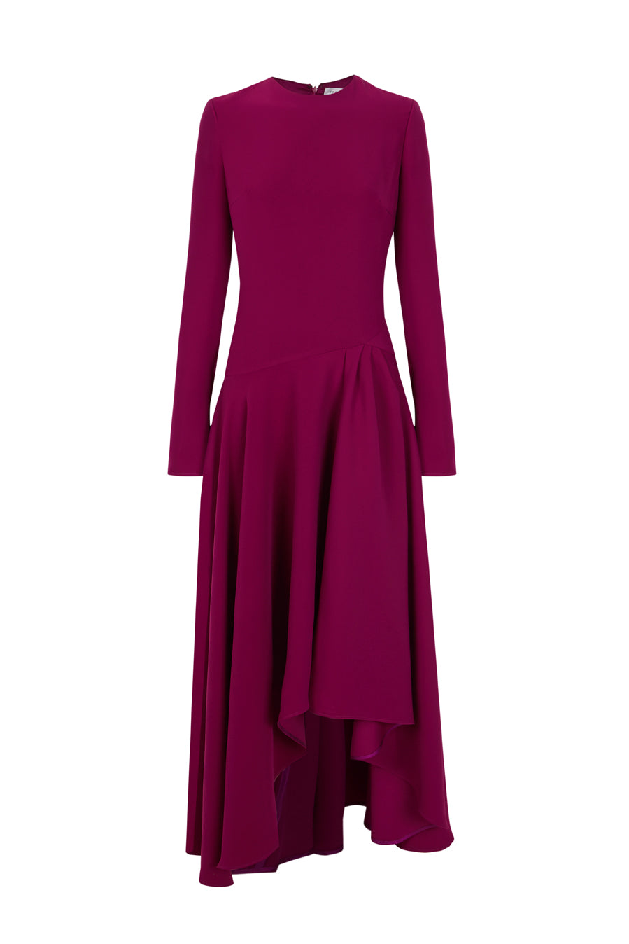 Long sleeve midi dress with asymmetrical skirt Long sleeve midi dress with asymmetrical skirt