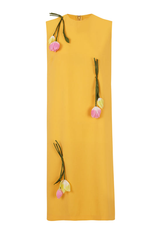 Sleeveless straight dress