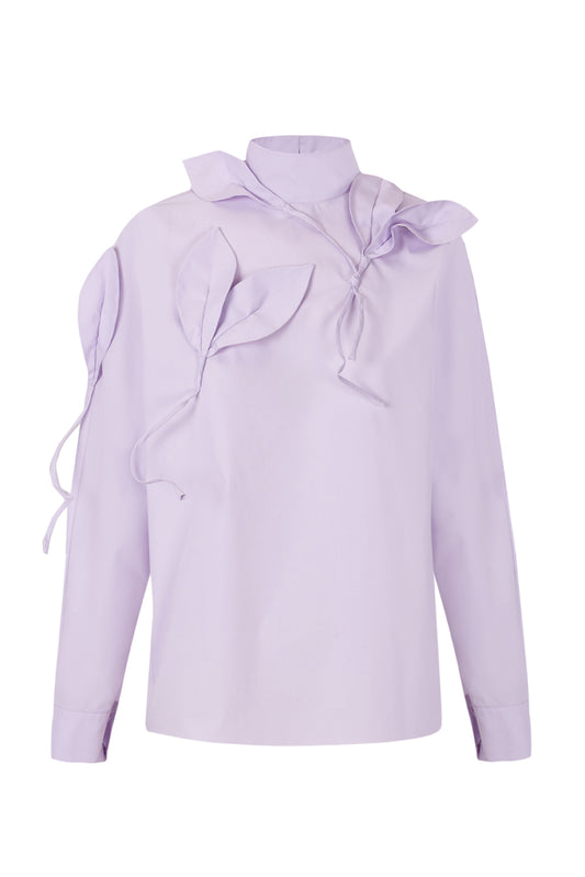 Poplin turtleneck shirt