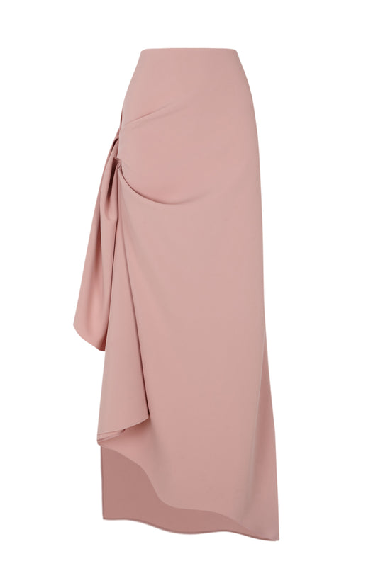 Draped crêpe skirt