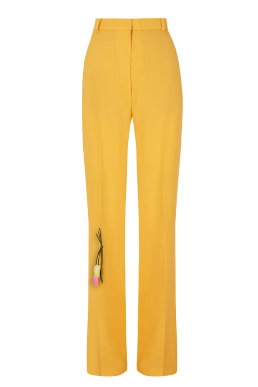 Wide leg pants with tulips