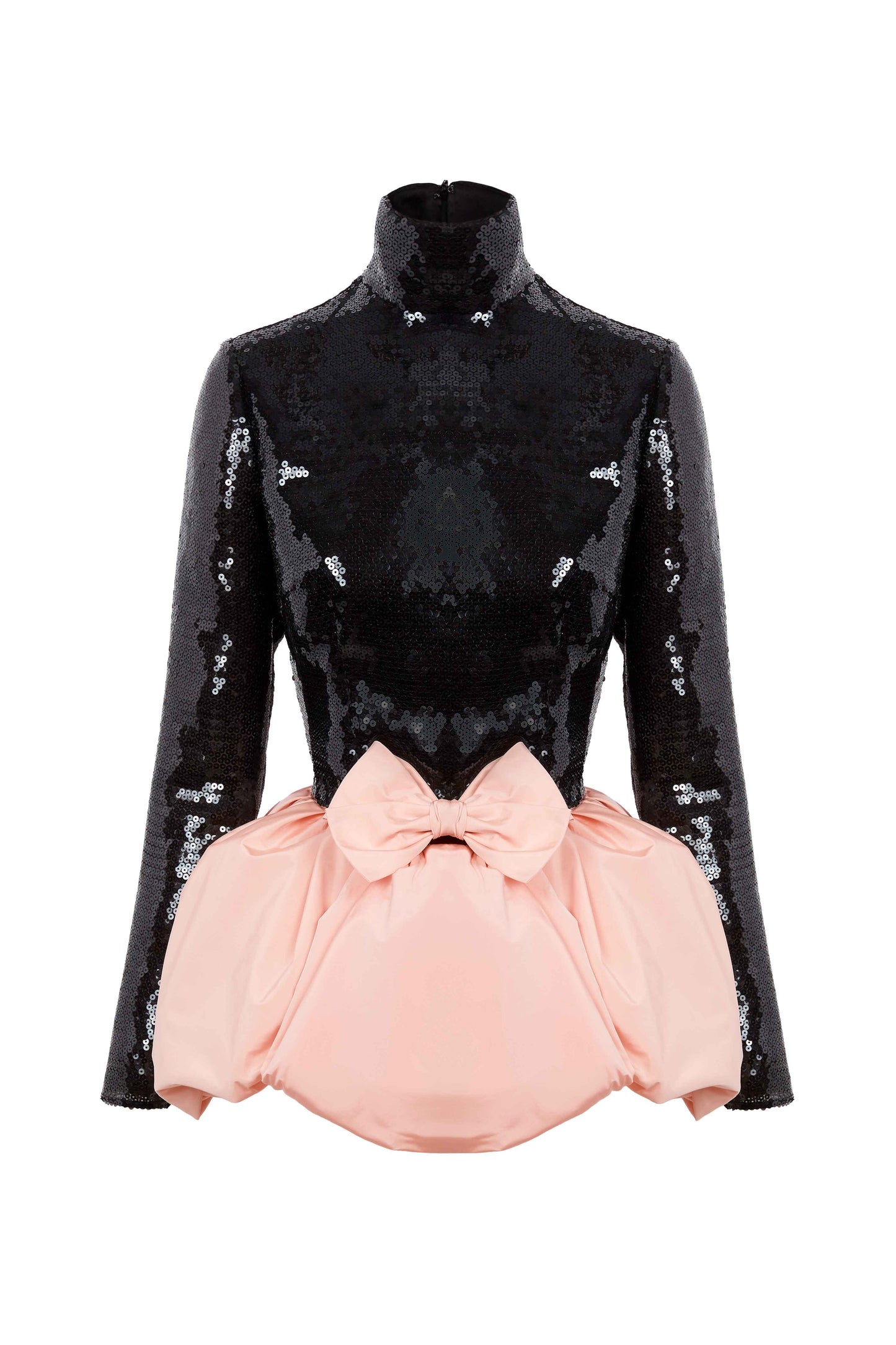 Top lentejuelas y tafeta