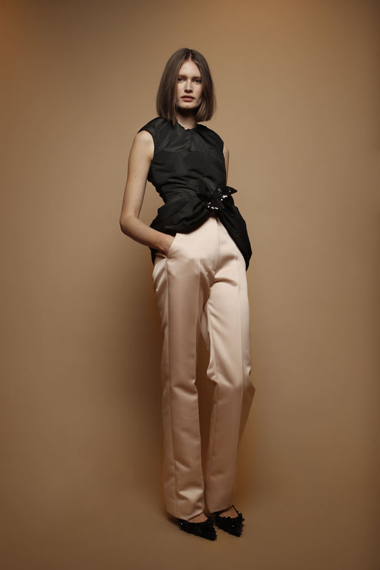 Pantalón recto satén