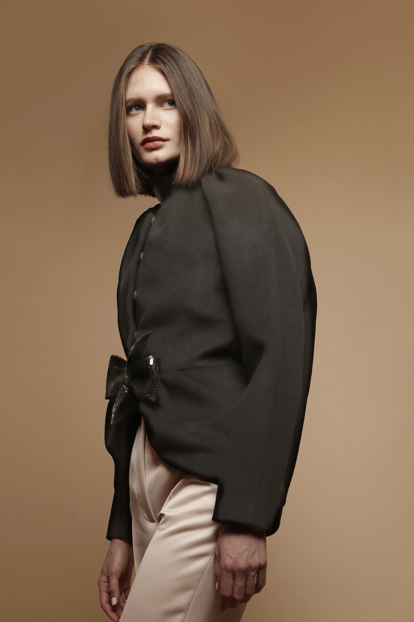 Chaqueta volumen lana