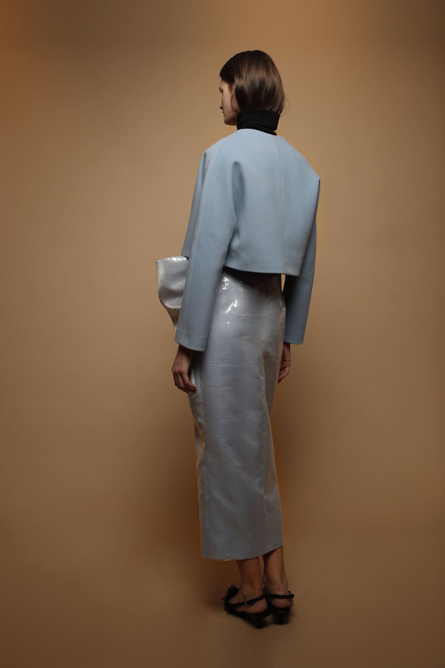 Falda midi lentejuelas