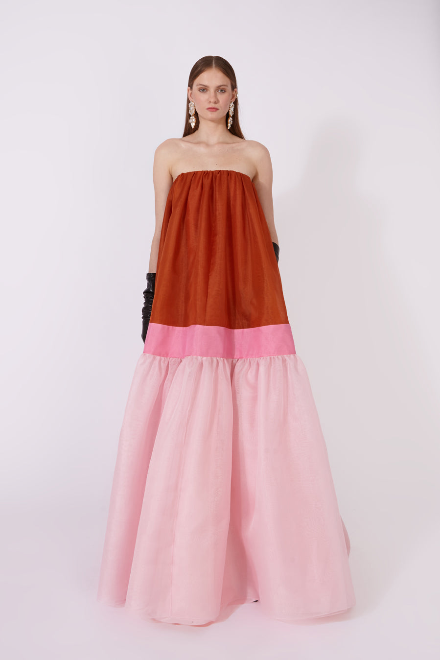 Tricolor Voluminous Maxi Dress