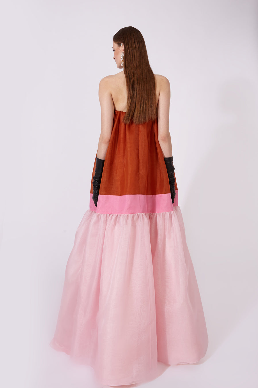 Tricolor Voluminous Maxi Dress