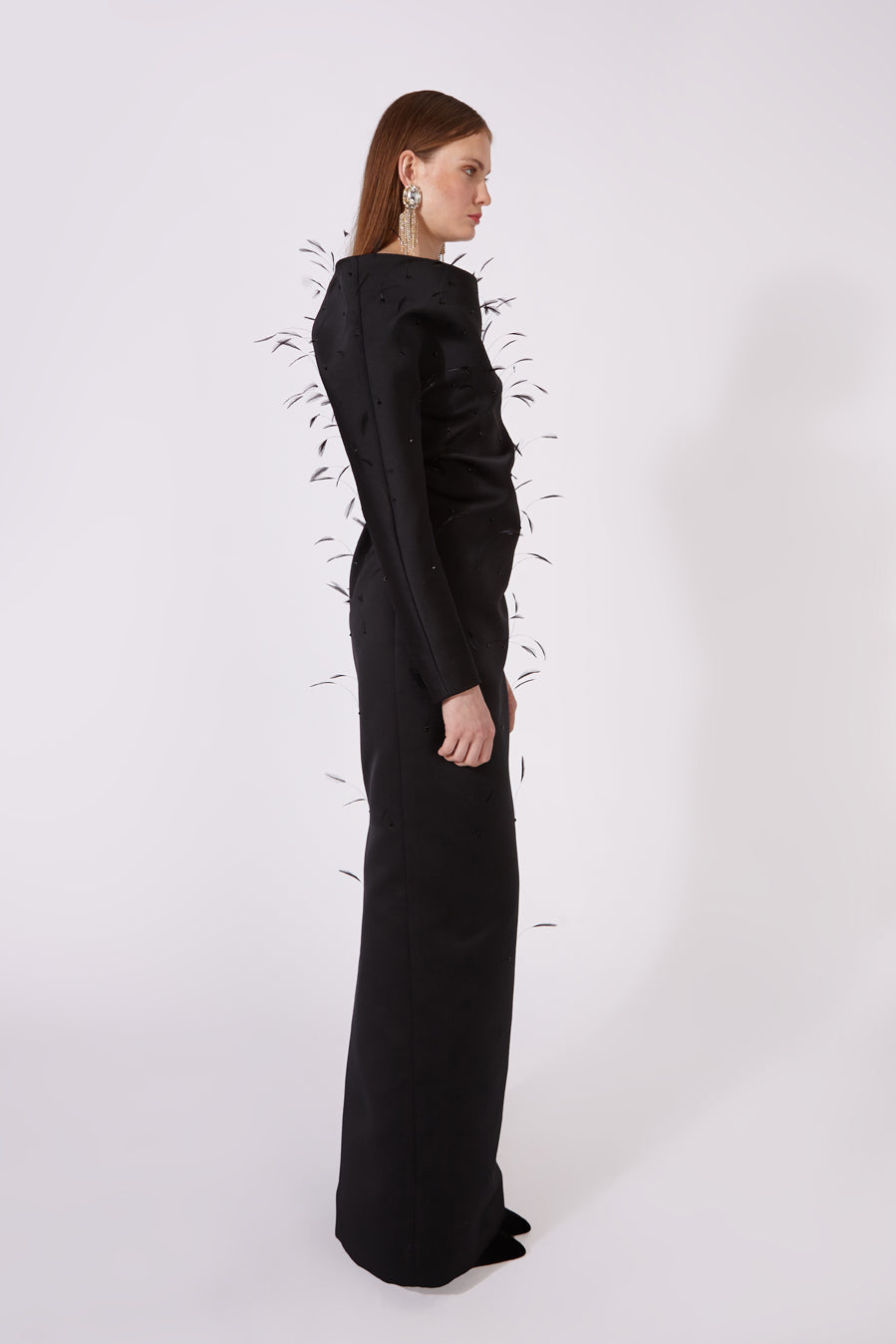 Structured high collar dress