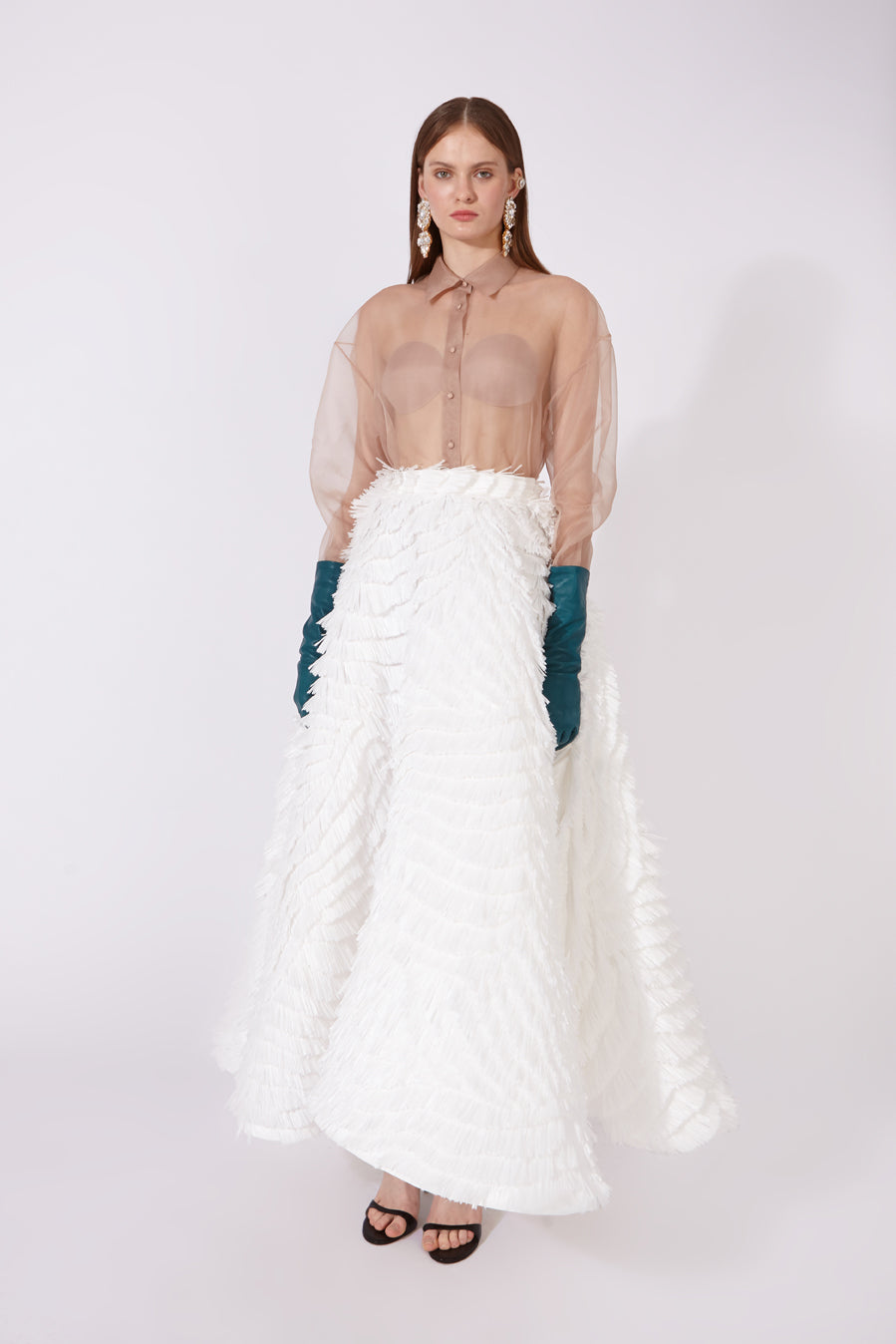 Cape-Style Midi Skirt