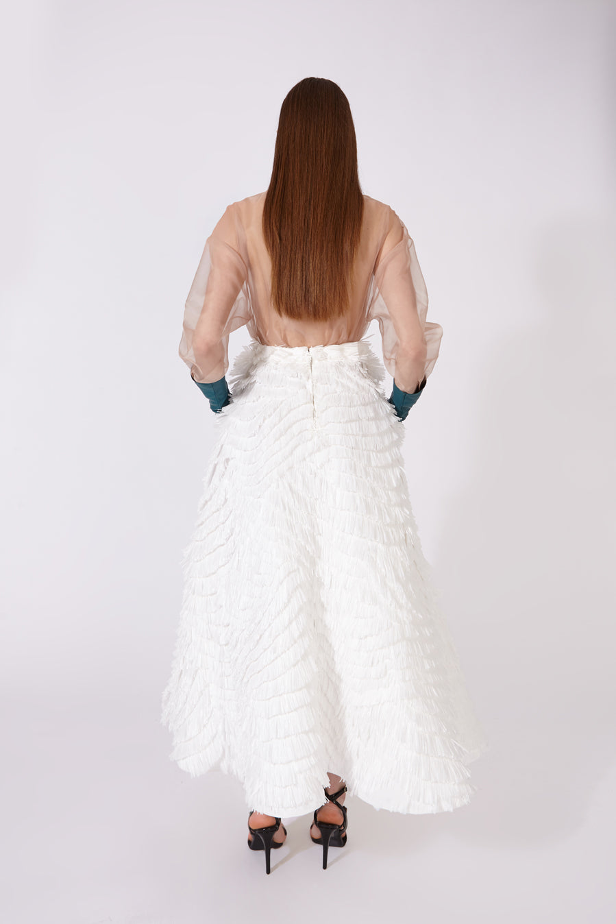 Cape-Style Midi Skirt