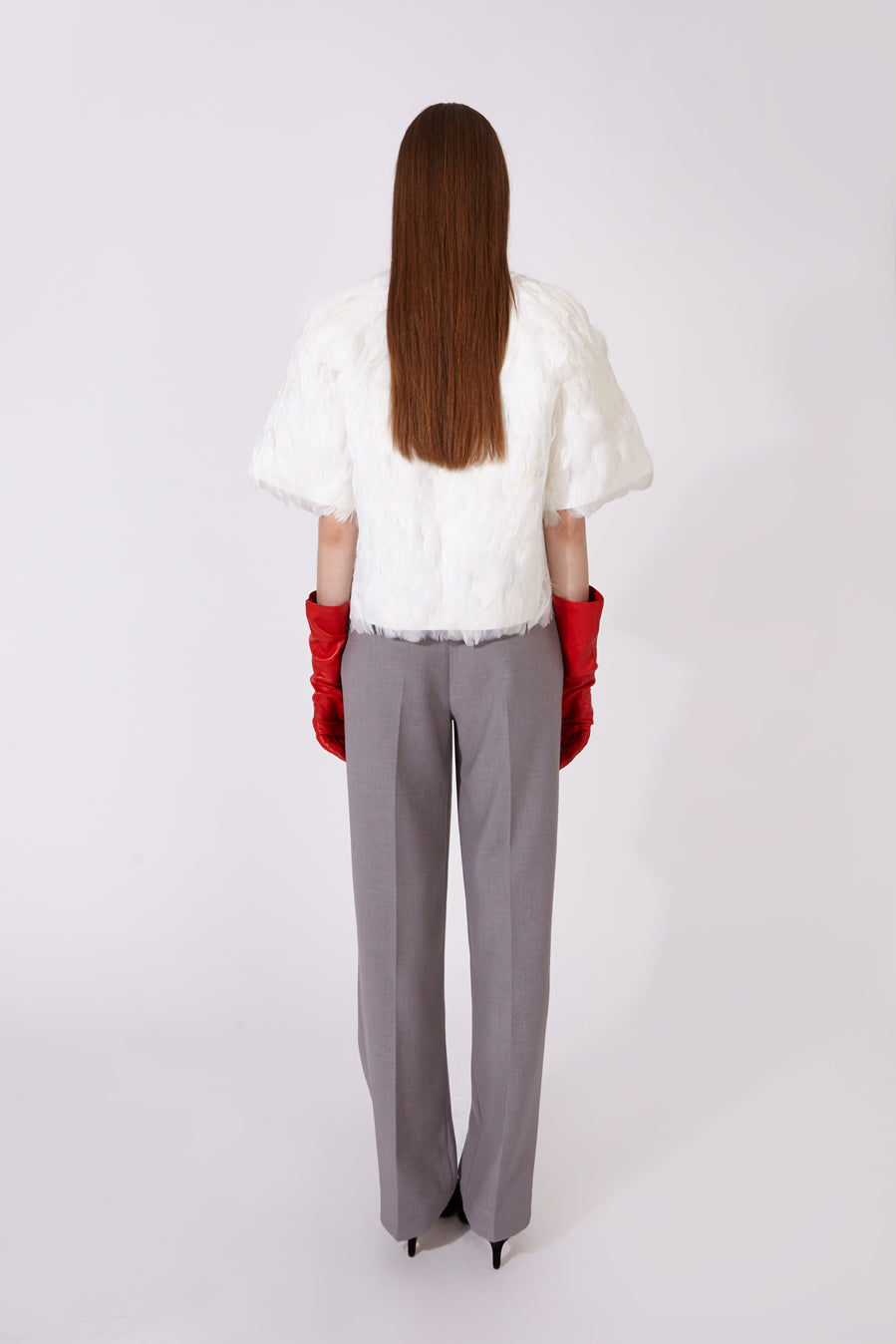 Carrot-fit cool wool trousers