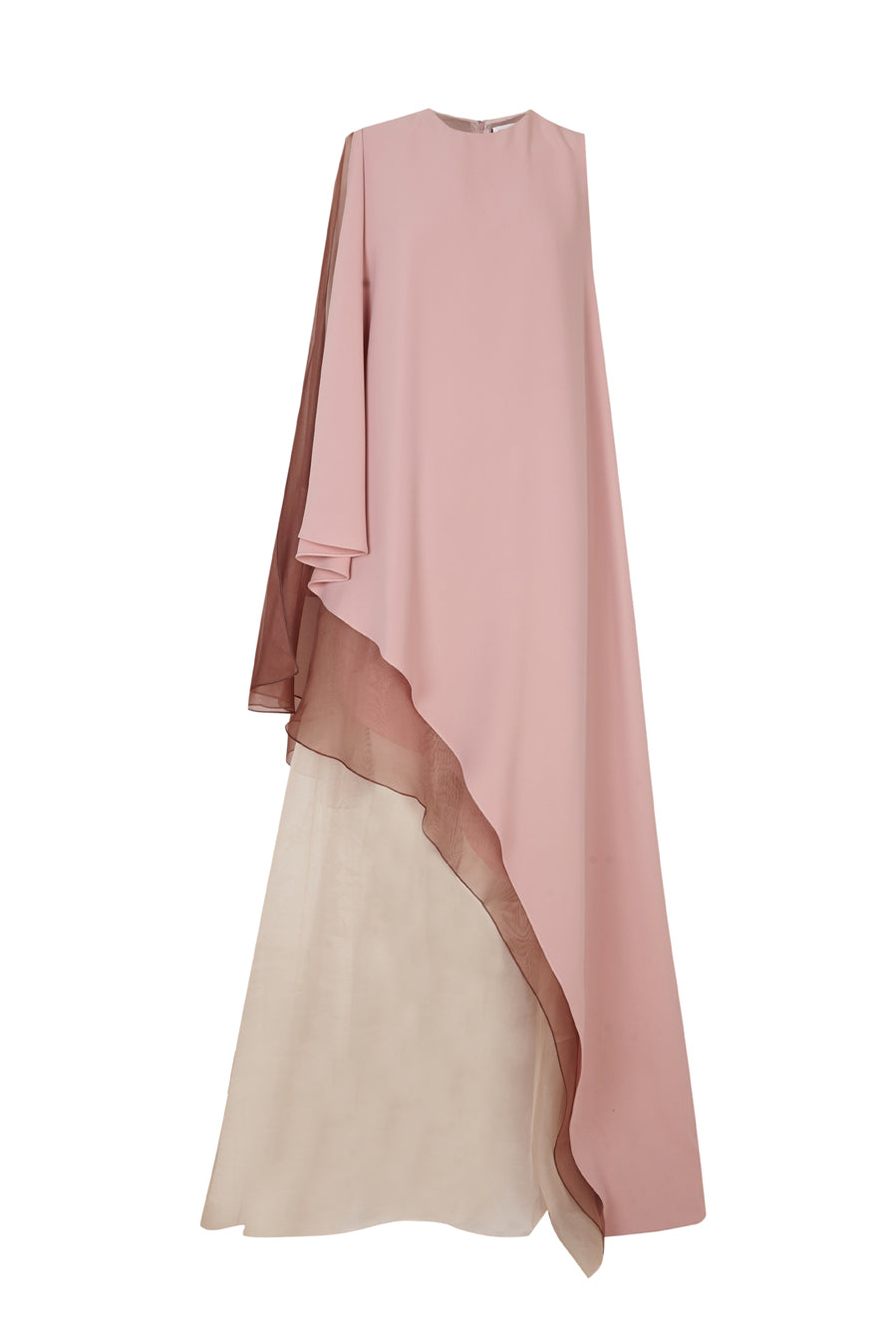 Sleeveless Layered Dress with Kaftan-Style Sleeve