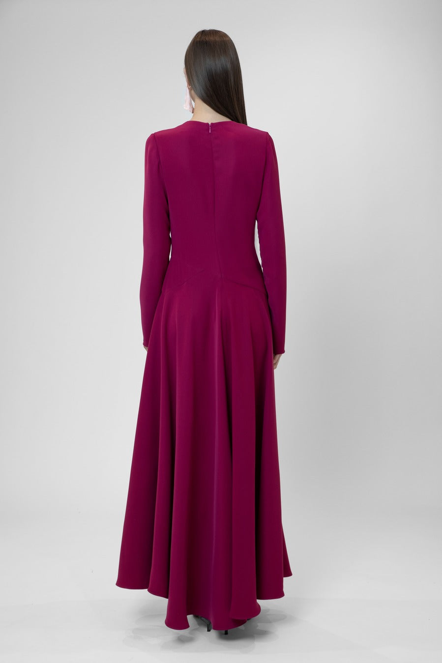Long sleeve midi dress with asymmetrical skirt THE 2ND SKIN CO. Long sleeve midi dress with asymmetrical skirt THE 2ND SKIN CO.