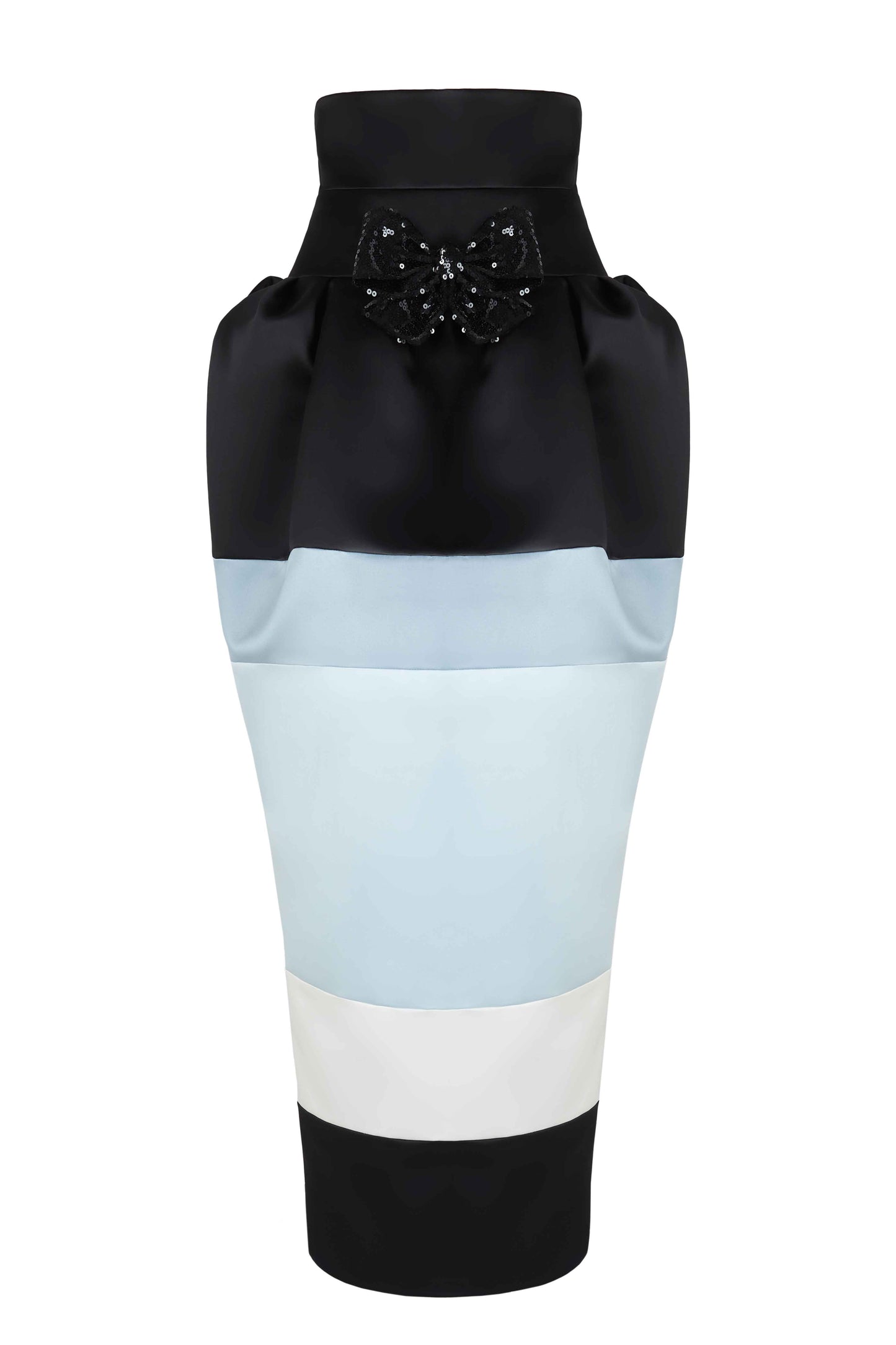 Falda larga saten volumen