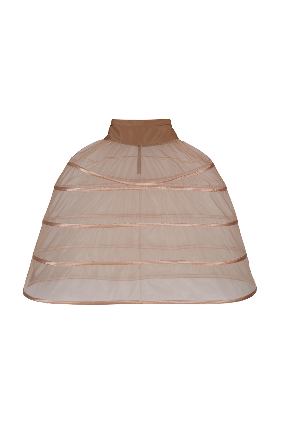 Falda midi de tafetán de cintura alta con paneles asimétricos