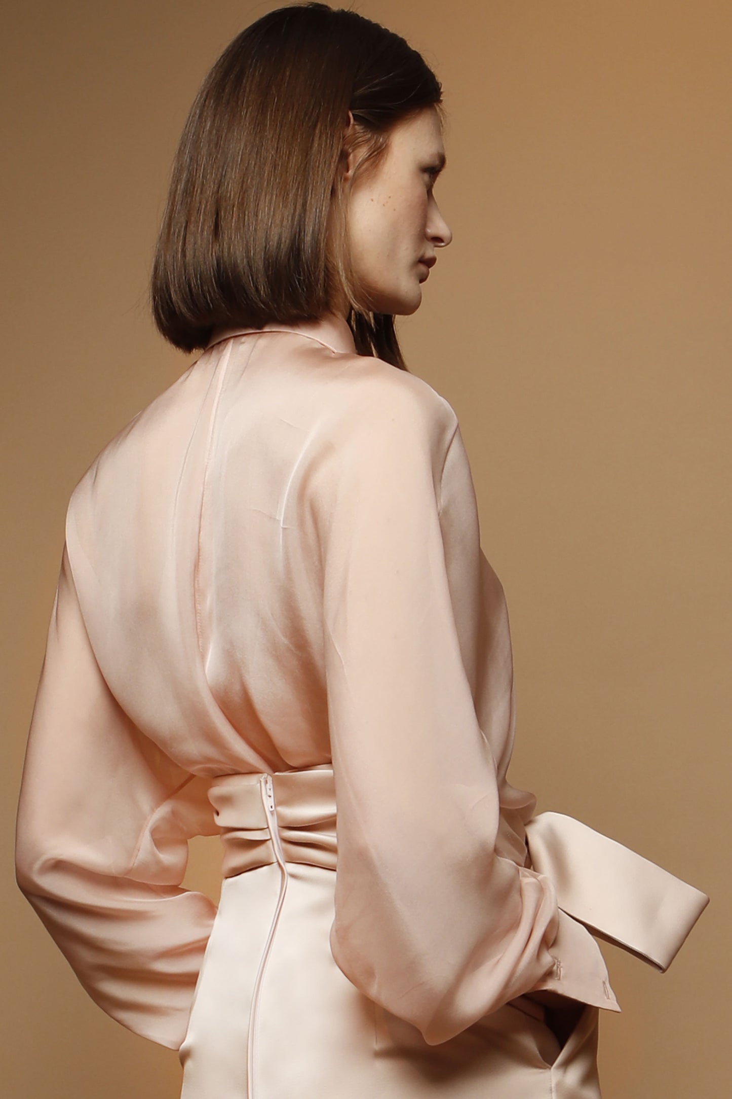 Pantalón ancho satén