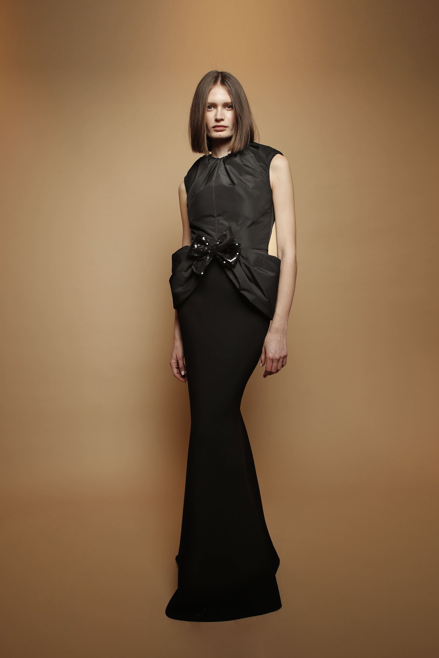 Falda larga crepe de lana