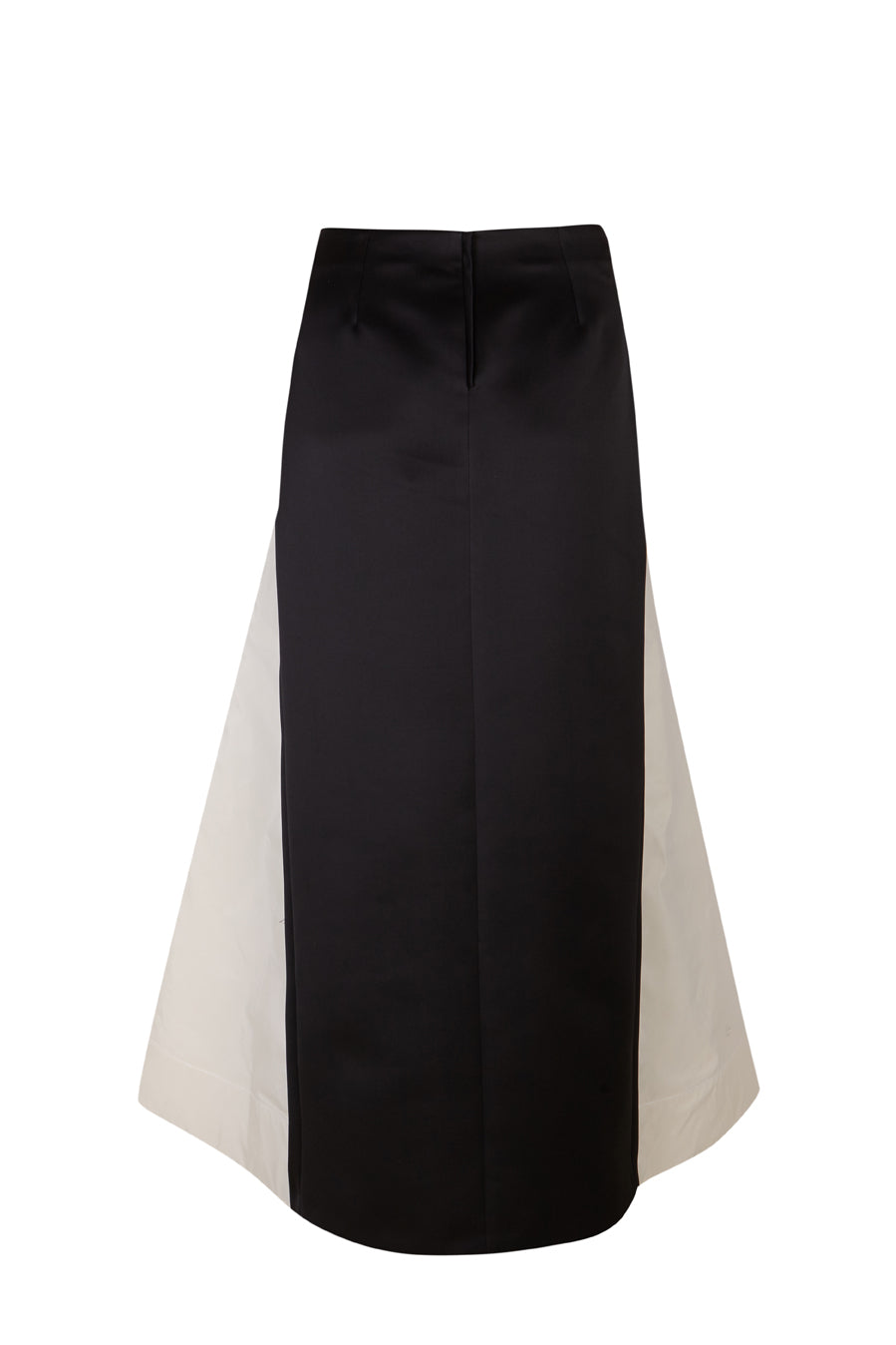Midi Skirt in Satin and Taffeta with Bow Detail