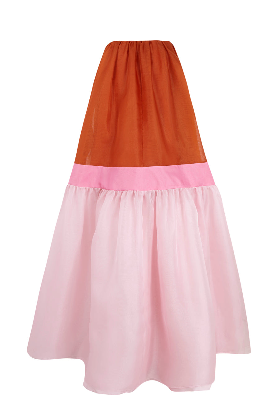 Tricolor Voluminous Maxi Dress