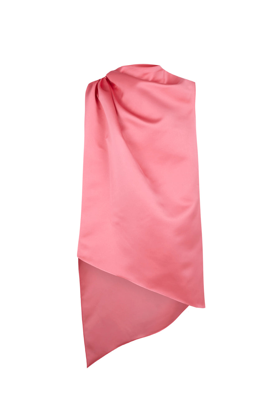 Asymmetric Satin Cape Top