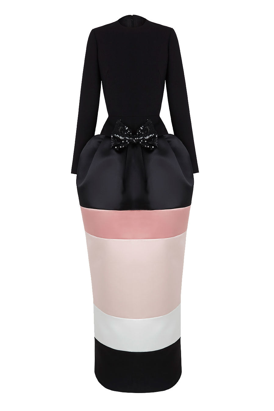 Vestido satén rayas