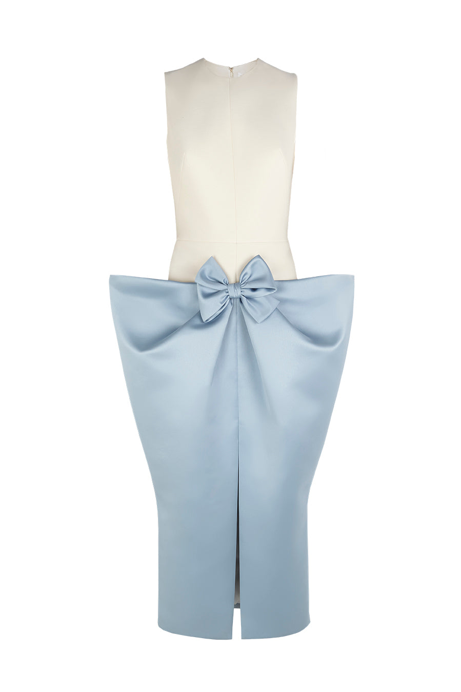 Vestido bicolor lazo