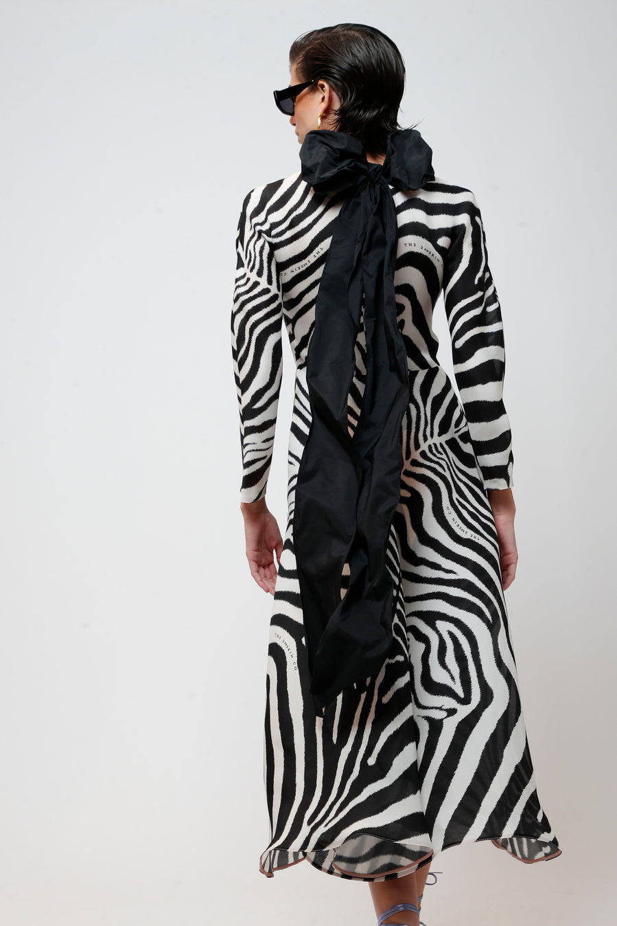 Flared zebra print midi dress | THE 2ND SKIN CO