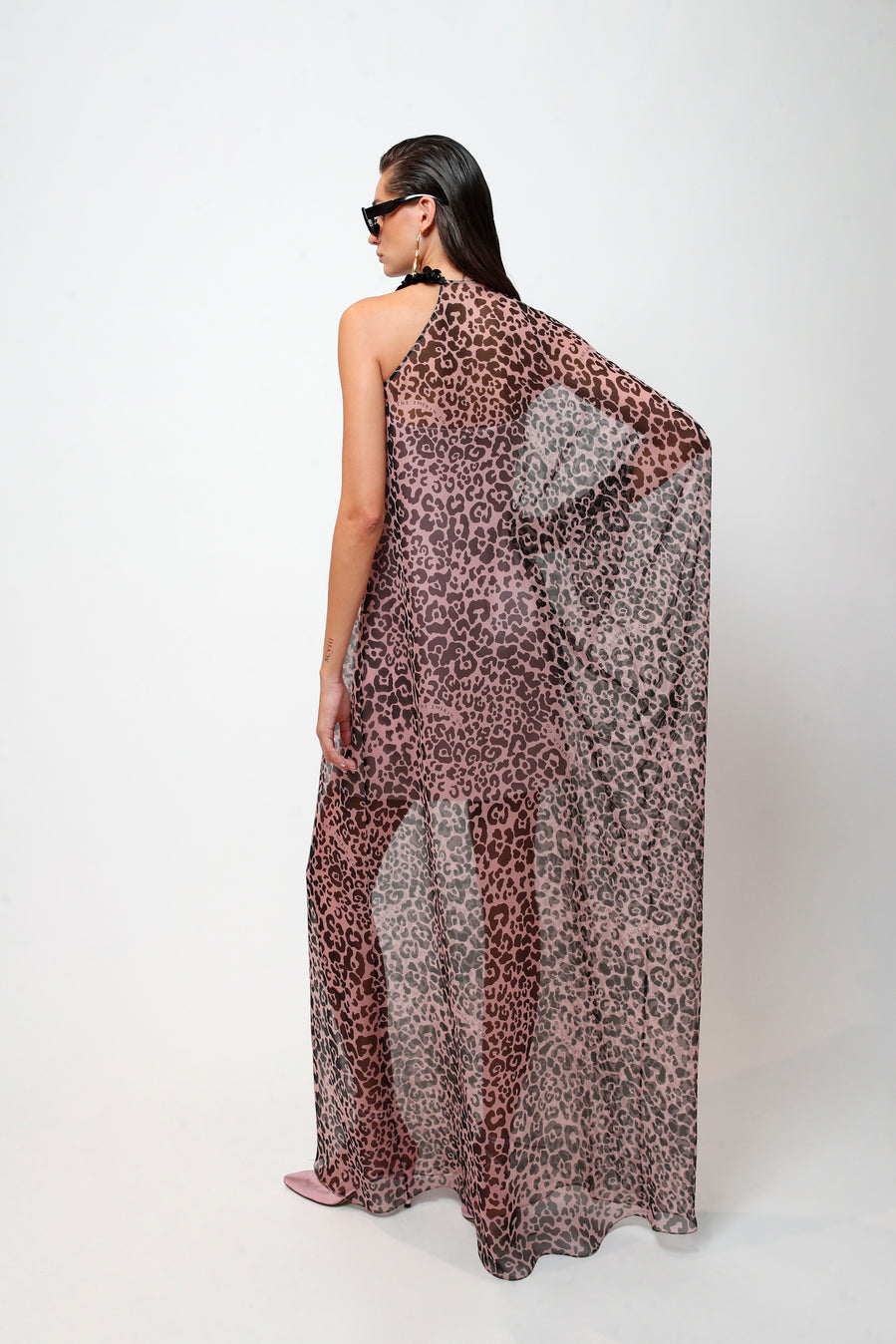 Leopard silk kaftan | THE 2ND SKIN CO