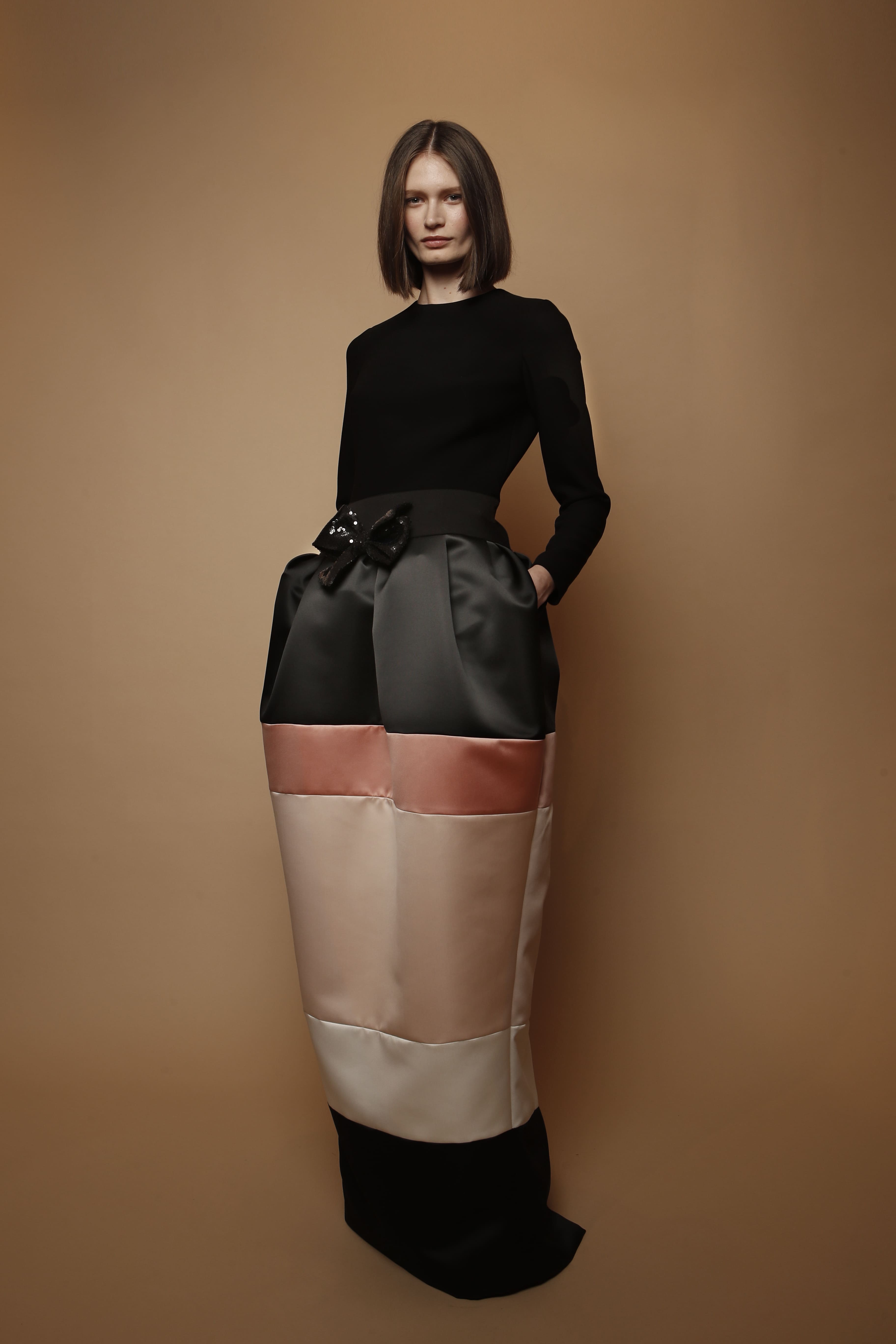 Striped Satin Dress