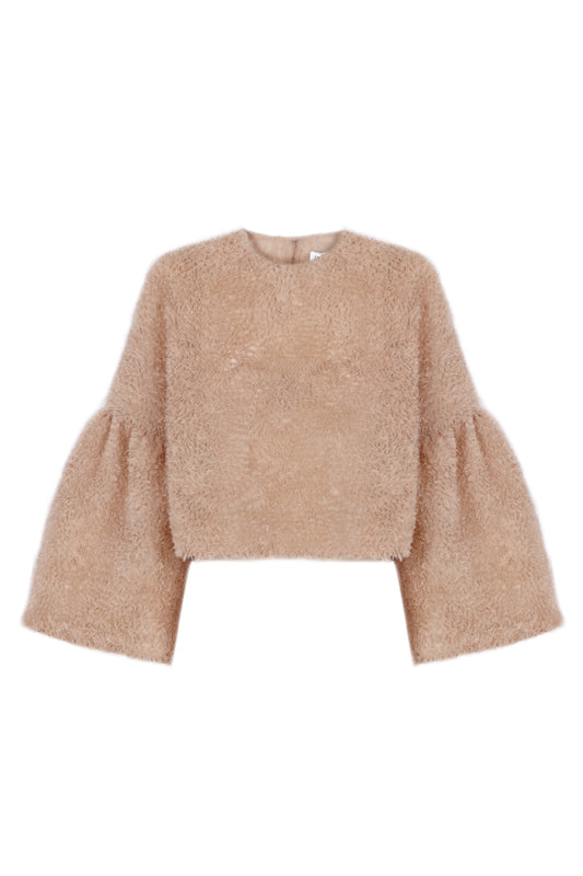 Embroidered tulle top