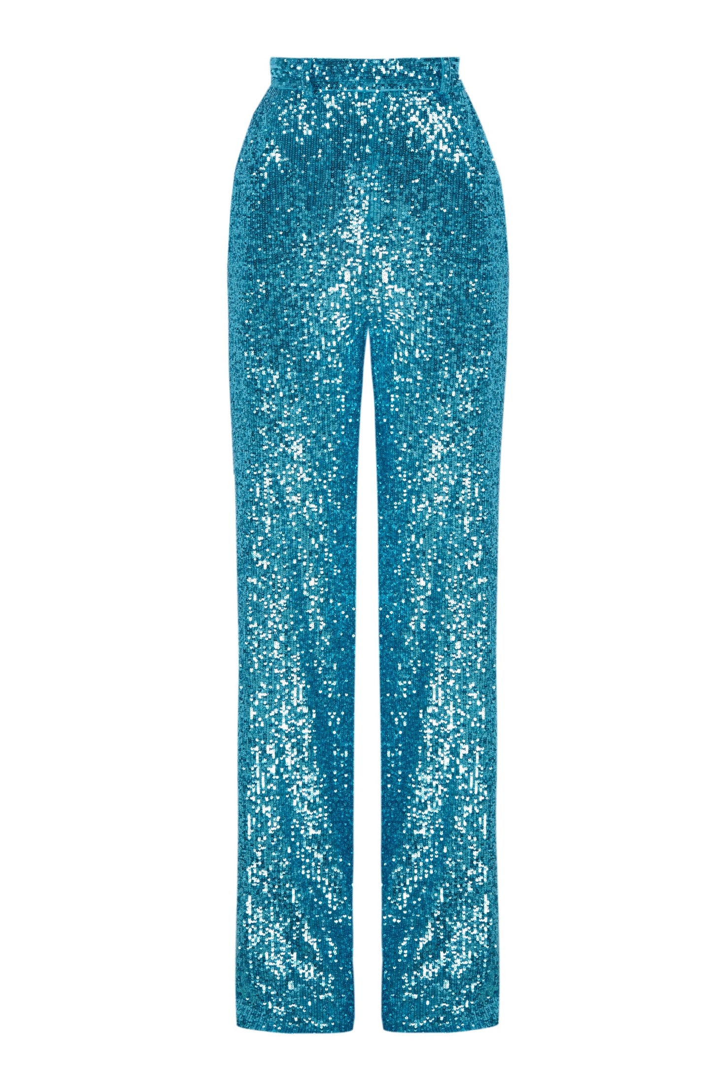 Paillettes straight trousers